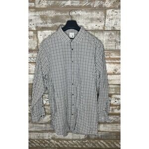 J. Ferrar Mens Super Slim Fit Plaid long sleeve‎ dress shirt 34/35